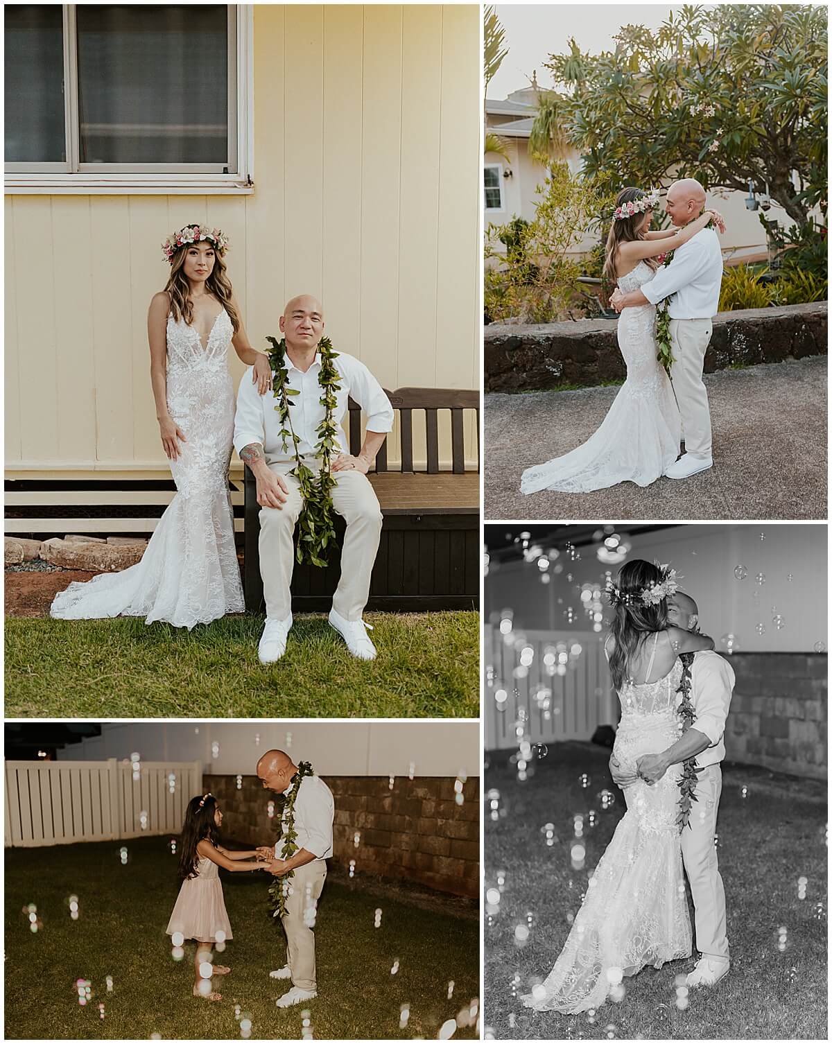 couple uses bubble machine at reception by Elle rose photo