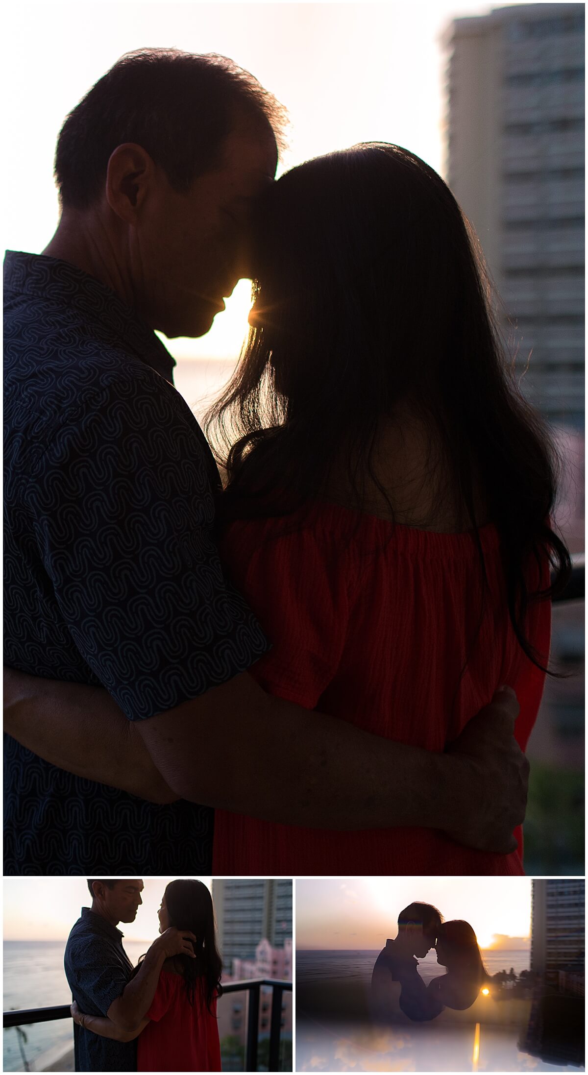 creative reflections of couple by oahu couples photographer 